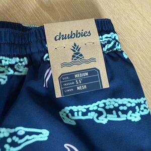 Chubbies Navy Teal mens bathing suit